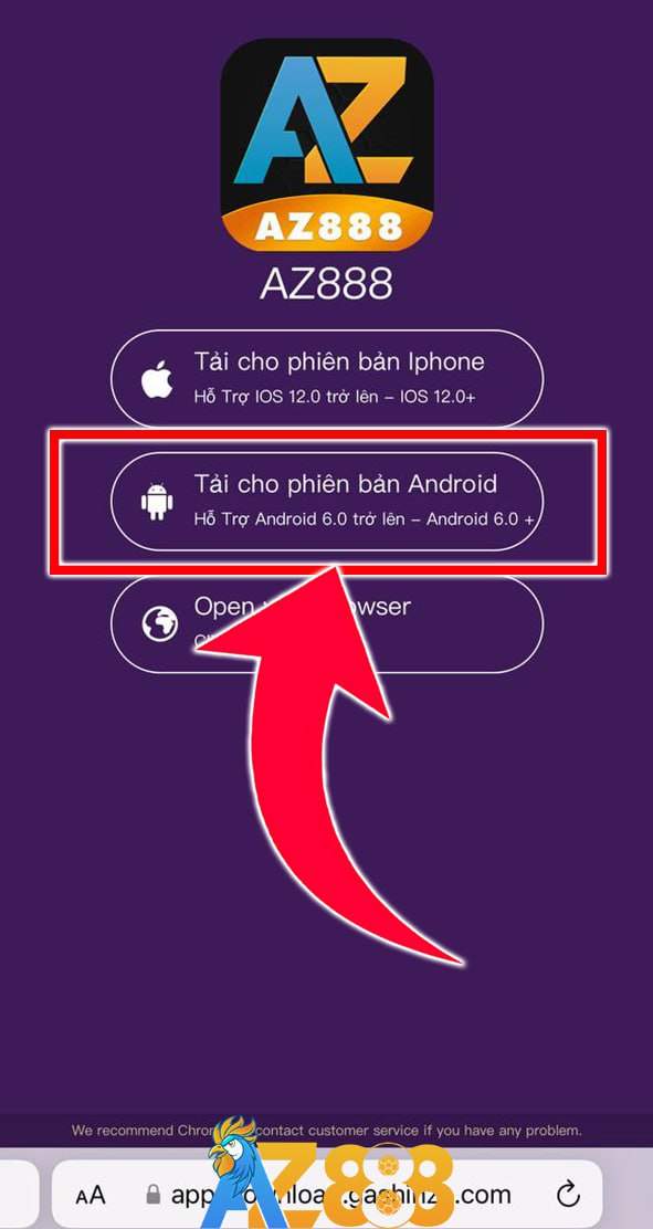 Chọn tải cho phiên bản Android