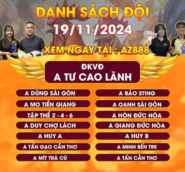 Danh sách các đội đăng ký tham dự